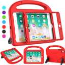 SUPLIK Kids Case for iPad Mini 4/5 (7.9"), Built-in Screen Protector Durable Shockproof Protective Cover with Handle Stand for 7.9 inch Apple iPad Mini 4th/5th Generation, Red