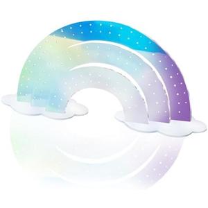 Cutora Acrylic Iridescent Earring Holder, Organizer Stand for Ear Studs, 3-Tier Rainbow Small Stud Earrings Display Rack Jewelry Storage Display Stand Showcase for Girls Women 14.4" W x 6.3" H