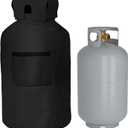 AKEfit Propane Tank Cover 30lb Gas Tank Cover Outdoor 600D Heavy Duty Waterproof Covers Fits Standard 30 lb Tank Cylinder, 13'' x 24'' Black