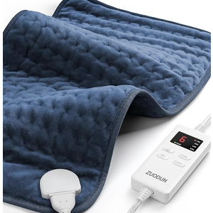 Heating Pad for Back, Neck, and Shoulder Pain Relief, Electric Heat Pad with 6 Heat Levels, Moist Heat Option, Auto Shut-Off, Birthday Christmas Gifts for Women Men Mom Dad Grandma, Gifts for her, Blue