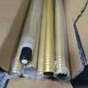 Kuianroll Heavy Duty Curtain Rods for Windows 66 to 120 Inch, 1 inch Diameter Long Curtain Rod with Brackets,Adjustable Gold Curtain Rod for Living room,Bedroom (Gold,30" to 120")