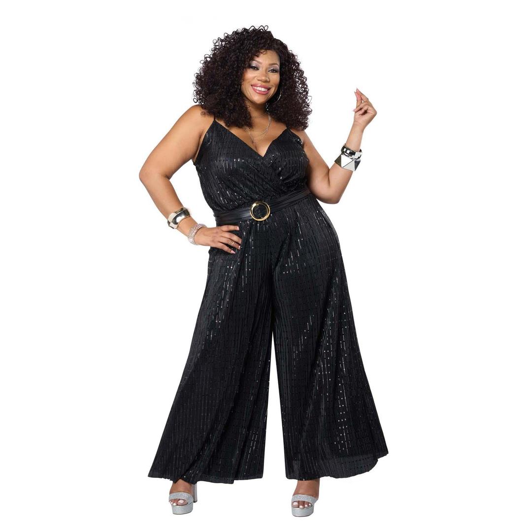 California Costumes, Let's Dance - Disco Jumpsuit, Women's Plus Size 1X