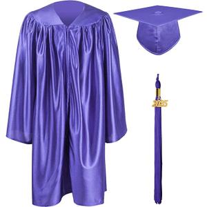 GraduationMall Preschool Graduation Cap Gown Stole Package with 2025 Tassel, Certificate, Size 30