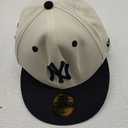 New Era MLB 59FIFTY Cooperstown Authentic Collection Chrome Fitted Hat (7 1/2, New York Yankees, White Black Cooperstown)