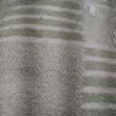 Snuggle Sac Faux Fur Checkered Blanket Twin Size, Super Soft Reversible Cozy Warm Blanket for Sofa Bedroom, Cute Lightweight Striped Throws for Women, Heather Sage Green, 60x80 inches