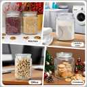 Glass Jars with Lids 64 oz, Airtight Silicone Seal & Non-Slip Design, Large Glass Storage Containers with Lids, Wide-Mouth Storage Containers for Kitchen, Laundry, Pantry & Office, Set of 2