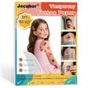 Printable Temporary Tattoo Paper for INKJET Printer, 30-Sets Custom Tattoo Printer Sticker 8.5X11", DIY Personal Clear Transfer Paper for Kids, Family, Christmas, Birthdays, Parties, Festivals