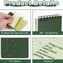 10 Pack Waterproof Notebook, All-Weather Pocket Sized Tactical Notepad, Top Spiral Memo Grid Paper Notepad for Outdoor Activities Recording(Army Green, 3"x5")