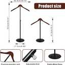 4 Pack T Shirt Display stand, Adjustable T shirt Shoulder Stand for Vendor Portable Hanging wooden Clothes Rack for Clothing Dress Jacket Coat Retail 17-31 Inch, Black