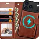 OCASE for iPhone 17 Pro Max Detachable Wallet Case with Card Holder, 2 in 1 PU Leather Flip Folio with RFID Blocking Stand Wrist Strap Shockproof Phone Cover 6.9 Inch 2025, Dark Brown