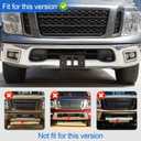 Front License Plate Mount Bracket Replacement Compatible with Nissan Titan 2016-2024, ABS Front Bumper License Plate Frames Holder, License Plate Trim Base Replacement Kit (Black)