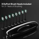 Aquasonic Black Series Ultra Whitening Toothbrush ADA Accepted Electric Toothbrush- 8 Brush Heads & Travel Case 40,000 VPM Electric Motor & Wireless Charging - 4 Modes w Smart Timer