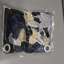 Navy Blue Birthday Decorations, 3D Foil Black Happy Birthday Balloon Banner with Star and Heart Balloons, Confetti Balloons, Hanging Swirls, for Boys Girls Men Women Party Decorations