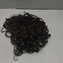 Curly Clip In Hair Extensions, 4PCS 20 Inch Dark Brown Extensions Clip Ins, Lace Weft Short Curly Invisible Natural Hairpieces for Women