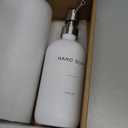 Prus Waso White Soap Dispenser for Kitchen Sink, Dish and Hand Soap Dispenser with Silver Stainless Steel Pump, Perfect for Kitchen Decor and Accessories (Silver & White)