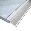 NeatiEase Threshold Ramps for Doorways, 48" Metal Floor Transition Strip Replacement, Aluminum Floor Reducer Molding for Carpet/Entry Door/Tile/Threshold/Wheelchair (Silver) (4in x 4ft)