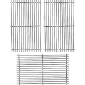 Grill Grates Parts for Weber Genesis Grill 66089, 66097, Weber Genesis II E-410, S-410, E/S-415, E/S-435, LX E/S-440, 18 Stainless Steel Grids BBQ Gas Grill Replacement Parts