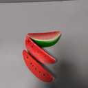 3pcs Artificial Fruits Watermelon Decorations Tabletop Decor Photo Prop Realistic Watermelon Slice Fake Watermelon Slices Desktop Model Showpiece Fruit Slices Foam Watermelon Decor