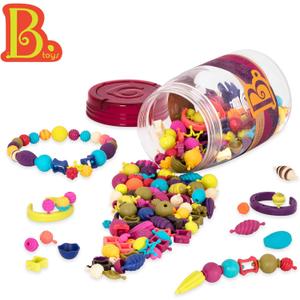 B. toys  Pop Arty! 275 Pcs- Jewlery Making Kit- Creative Pop Snap Bead Set for Kids DIY Craft Jewelry Making Kit Necklaces, Rings, Bracelets  4 Years +
