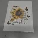 Poecinvi Inspirational Sunflower Canvas Wall Art, Floral Butterfly Motivational Wall Art Posters for Home Office Decor, When You Can't Find the Sunshine Be the Sunshine, 8x10 Framed