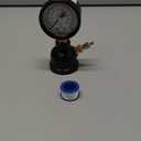 Gas Test Pressure Gauge, 1 FNPT Connection, Brass Valve, Chrome Plated Steel Body Assembly. (Steel Black, 1" FNPT 0-30 psi)