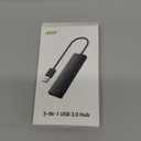 Acer USB Hub 4 Ports, Multiple USB 3.0 Hub, USBA Splitter for Laptop with Type C Power Port, Extender for A Port Laptop, PC, Desktop and More (2ft)