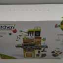 Letapapa Kids Play Kitchen Set, Kitchen Toys with Realistic Sound & Light, Cooking Stove, Sink, Play Food and Kitchen Accessories, Kitchen Playset Gifts for Toddlers Girls Boys (Green)