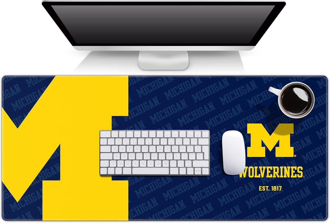 YouTheFan NCAA Michigan Wolverines Logo Series Desk Pad