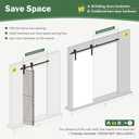 70" Bifold Sliding Barn Door Hardware Track Kit,Side Mounted Black J Shape Roller,Smoothly and Quietly,Assembly Easy,Fit Four 16.5" Bi-Folding Doors (Door Not Included)