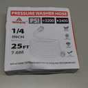 YAMATIC Pressure Washer Hose 25FT x 1/4", 3200 PSI Kink Resistant OEM-Quality Upgrade Power Washer Replacement with M22-14mm Brass Fittings for Ryobi, Troy Bilt, Greenworks, Craftsman