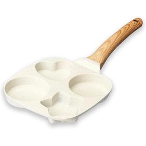 Nonstick Egg Frying Pan, 4-Cup Granite Fried Pan, Aluminum Omelet Pan, Breakfast Frying Pan for Cooking Eggs, Burger or Bacon, All Stoves Compatible