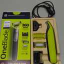 Philips Norelco for Face + Body, Electric Beard Trimmer, Shaver and Groomer, 5in1 Adjustable Comb, 1x Body Kit, Model QP2834/70, Black/Lime Green