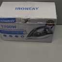 IRONDAY 1700W Steam Iron for Clothes 20s Fast Heat-up, Iron with 10.14oz Water Tank, Non-Stick Ceramic Soleplate, Auto-Off, Spray Mist & Steam Burst, Ironing Clothes for Home