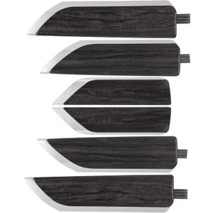 Door Trim Molding Kit Gray Wood Grain 6pcs for Interior Door Panel & Center Console Compatible with Chevy Silverado GMC Sierra Truck Door Accessories Parts