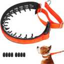 Mayerzon Martingale No Pull Collar for Dogs, Patented Anti Pull Dog Collar with Buckle for Walking Training, with Neoprene Padding and Reflective Stitching, Adjustable(Sunset Orange) (Large,2.5mm,18.5"-23.5"Neck)
