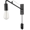 Globe Electric Holden 2-in W 1-Light Matte Black Modern/Contemporary Wall Sconce
