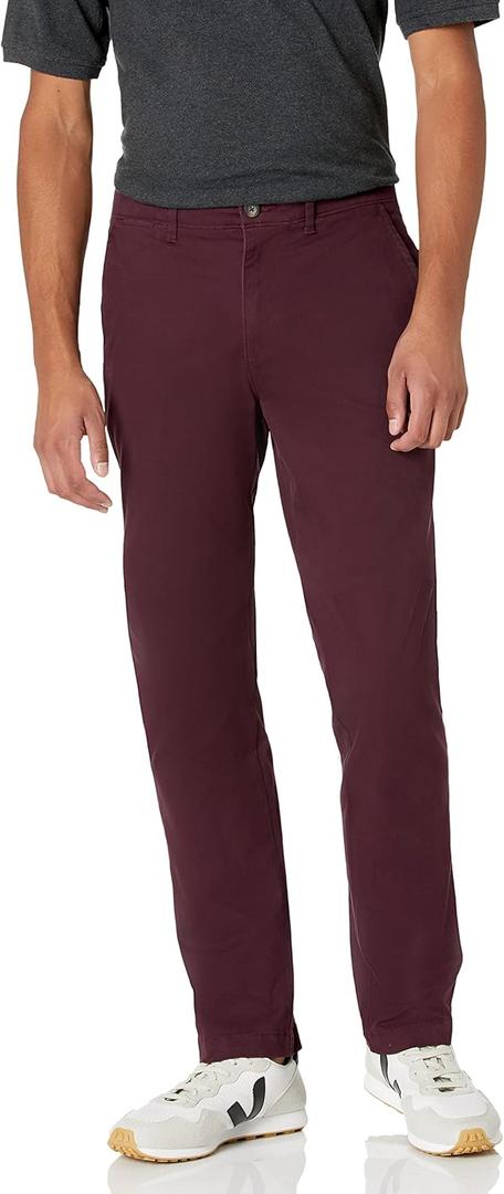 Amazon Essentials Men's Athletic-Fit Chino Pants (40W x 29L, Burgundy)