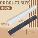 Hushee Brush Door Sweep for Exterior Interior, 36 Inches, Silver, 8 Pack