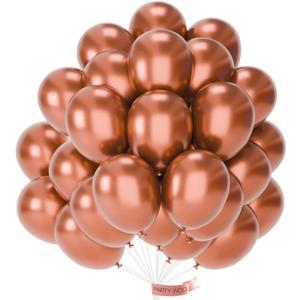 PartyWoo Balloons 50 pcs 12 Inch Balloons for Graduation Wedding Baby Shower Gender Reveal Anniversary Graduation Birthday Party Decorations Brown-G132