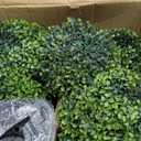 Artificial Boxwood Topiary Tree 4FT Triple Ball Faux Topiary Trees, Waterproof Fake Boxwood Plants Outdoor Indoor, All-Weather Potted for Porch Patio Garden Entryway Home Decor Set of 2