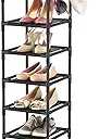 LANTEFUL Tall Narrow Shoe Rack for Entryway, 10Tier Sturdy Metal Shoe Shelf Storage 1015 Pairs of Shoes and Boots, Space Saving Corner Shoe Rack Organizer for Closet,Doorway,Garage,Living Room