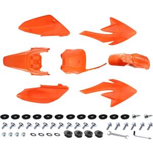 PRO BAT 7 PCs Plastic Fender Fairing Kit 110cc 125cc Pit Bike Coolster CRF70 70F CRF, Orange