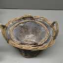 2 Pcs Fall Woven Basket Planter, Rattan Basket, Autumn Wicker, 10, 8''