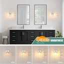 Crystal Battery Operated Wall Sconce, Rechargeable Wall Lamp with 5200mAh Battery & Remote Control, Modern Dimmable Wireless Wall Lights Fixture for Bedroom Bathroom (Clear, Silver Base)