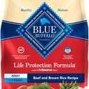 Blue Buffalo Life Protection Formula Adult Dry Dog Food, Helps Build and Maintain Strong Muscles, Made with Natural Ingredients, Beef & Brown Rice Recipe, 15-lb. Bag, Best By: 2026 OCT 09