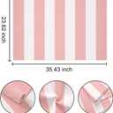 Pink and White Front Door Mat Outdoor 2'x3'Washable Layered Doormat