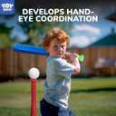 TOY Life Tball Set for Kids 3-5 & 5-8 - Toddler Baseball Tee and Bat Set with Glove & 6 Balls - Ideal Boy Toy Gift for Outdoor Play and Beginner Training
