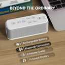 OnLyee White Noise Sound Machine with Bluetooth Speaker, 15 Soothing Sounds for Sleep, Baby & Office Privacy, 3000mAh Rechargeable, Auto-Off Timer, 8-Level Volume (White)