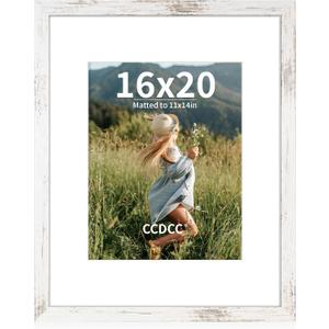 16x20 Picture Frame, Wooden Photo Frames with Tempered Glass, 1 Pack, 16x20 in