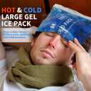 Extra Large Gel Ice Pack for Injuries – Reusable Hot & Cold Compress for Back, Shoulder, Knee & Neck Pain Relief, Long-Lasting Cold, Flexible Therapy Pack, Post-Surgery Recovery, 12.4" x 8.3"